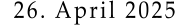 26. April 2025
